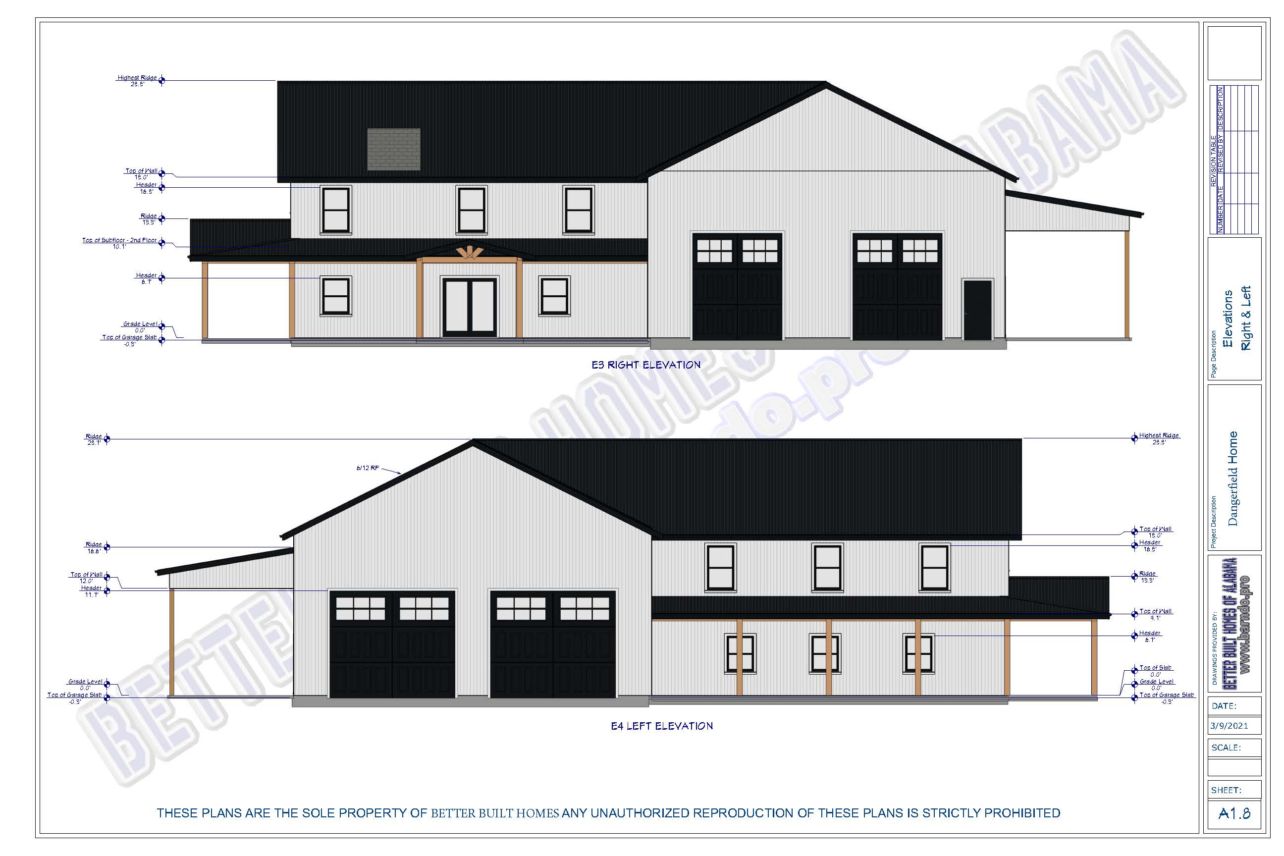 DANGERFIELD SHOPHOUSE BARNDOMINIUM Floorplans by Better Built Homes