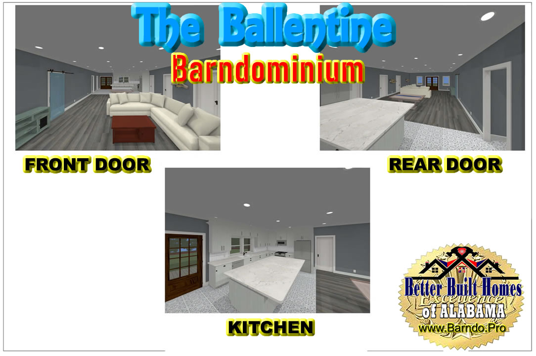 The Ballentine Barndominium 3d Interior View Contact Barndo Pro for more info