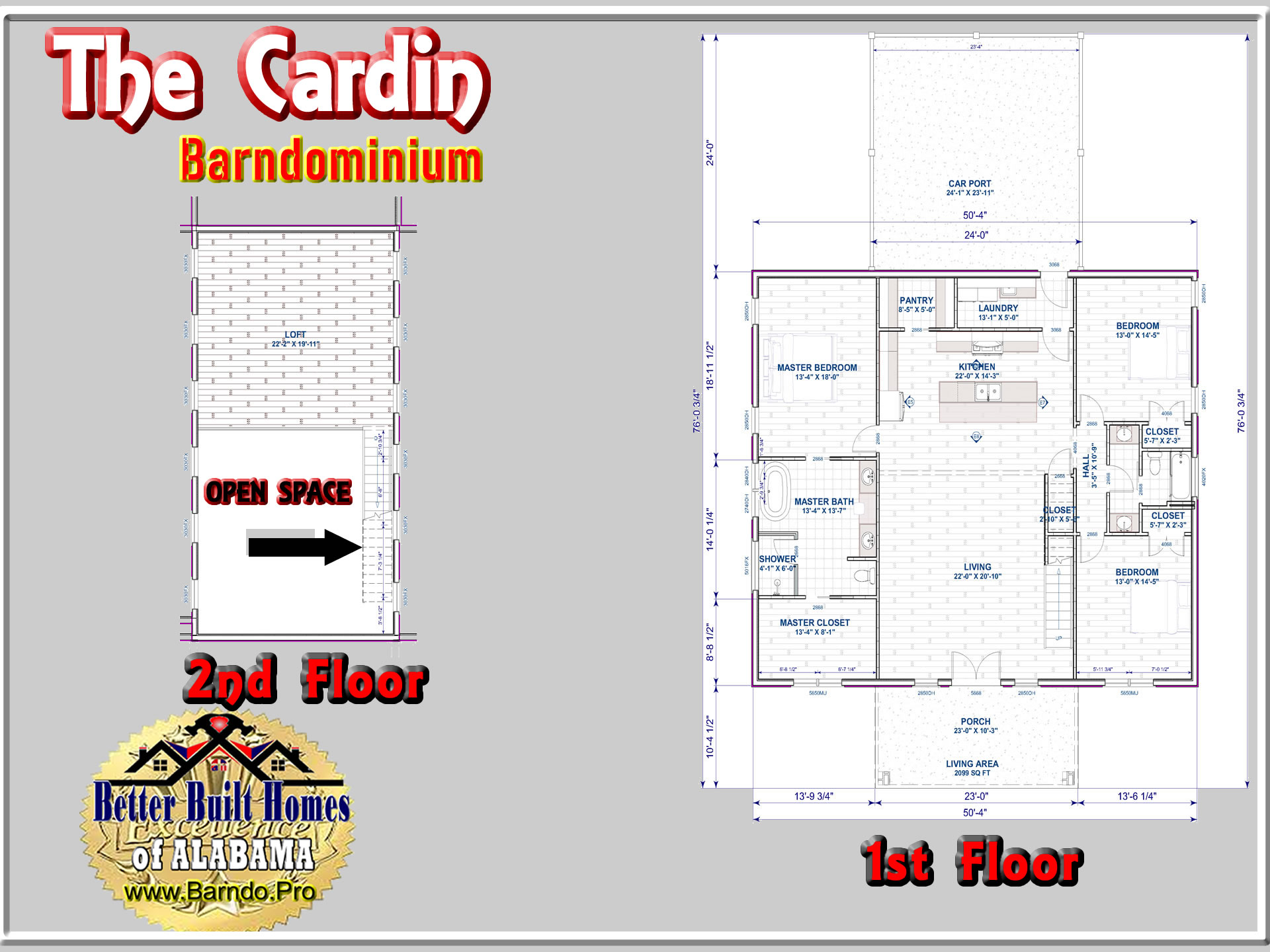 THE CARDIN BARNDOMINIUM ELEVATION VIEWS
