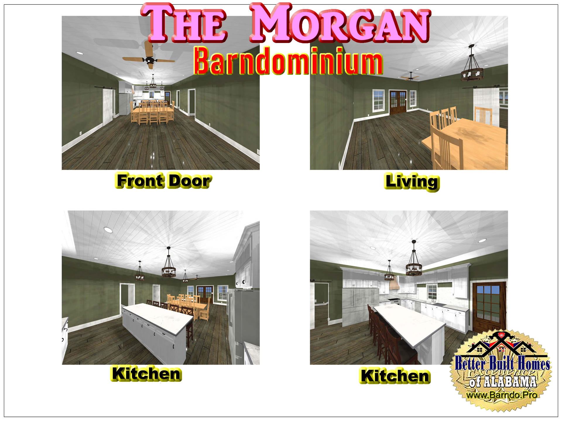 Morgan Barndominium 3D Views Please Contact Barndo Pro for more info