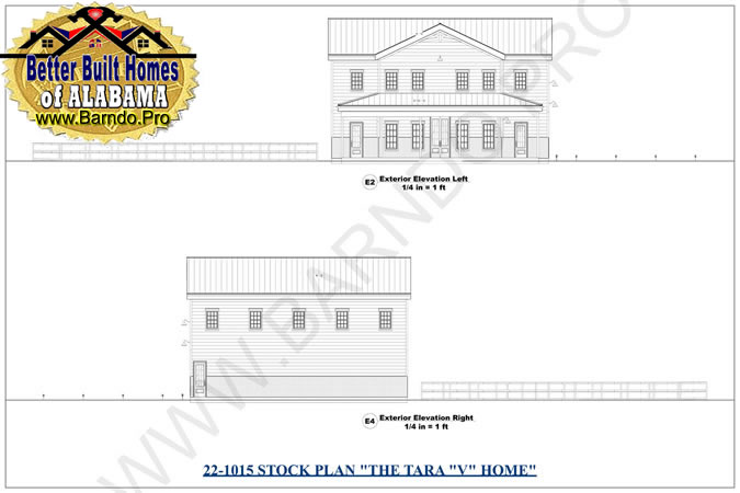 Floor Plans for the Tara V Barndominium Built By Huntsville Home Builder Better Built Homes of Alabama Sammy Brown